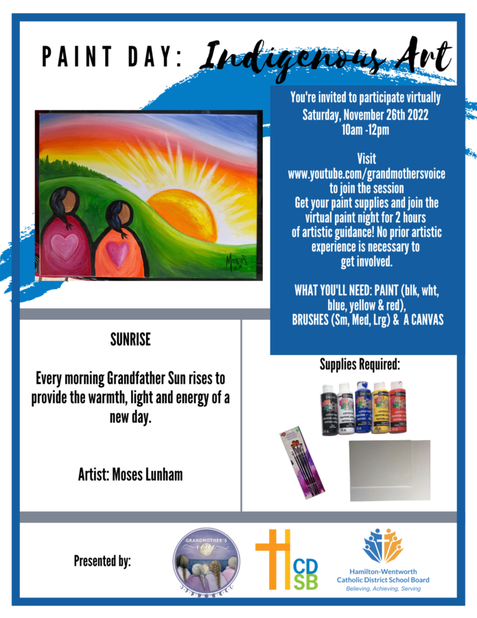 Paint Session with Indigenous Artist Moses Lunham Halton Catholic